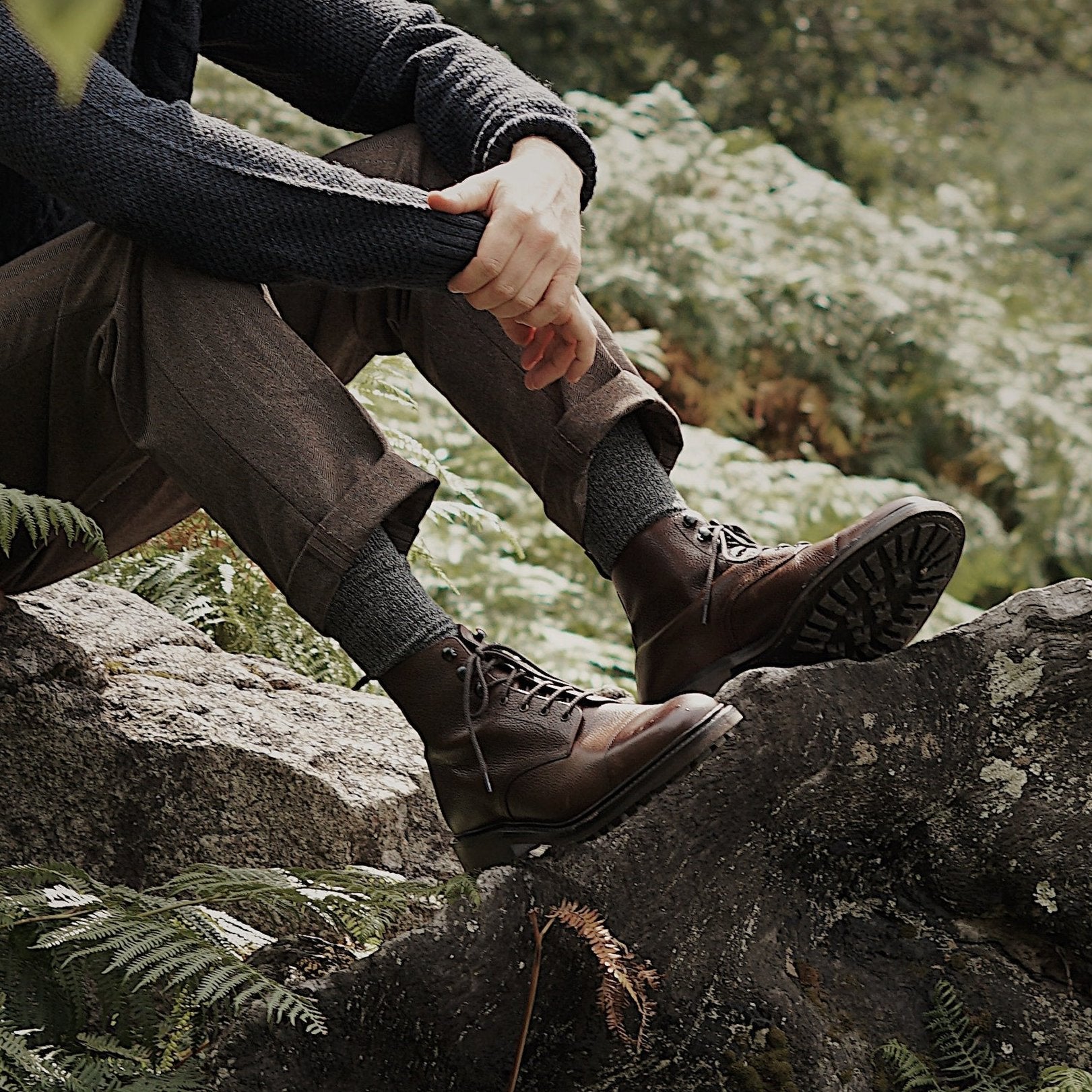 Loake Sedbergh Derby boot dark brown Grain The Shoe Care Shop