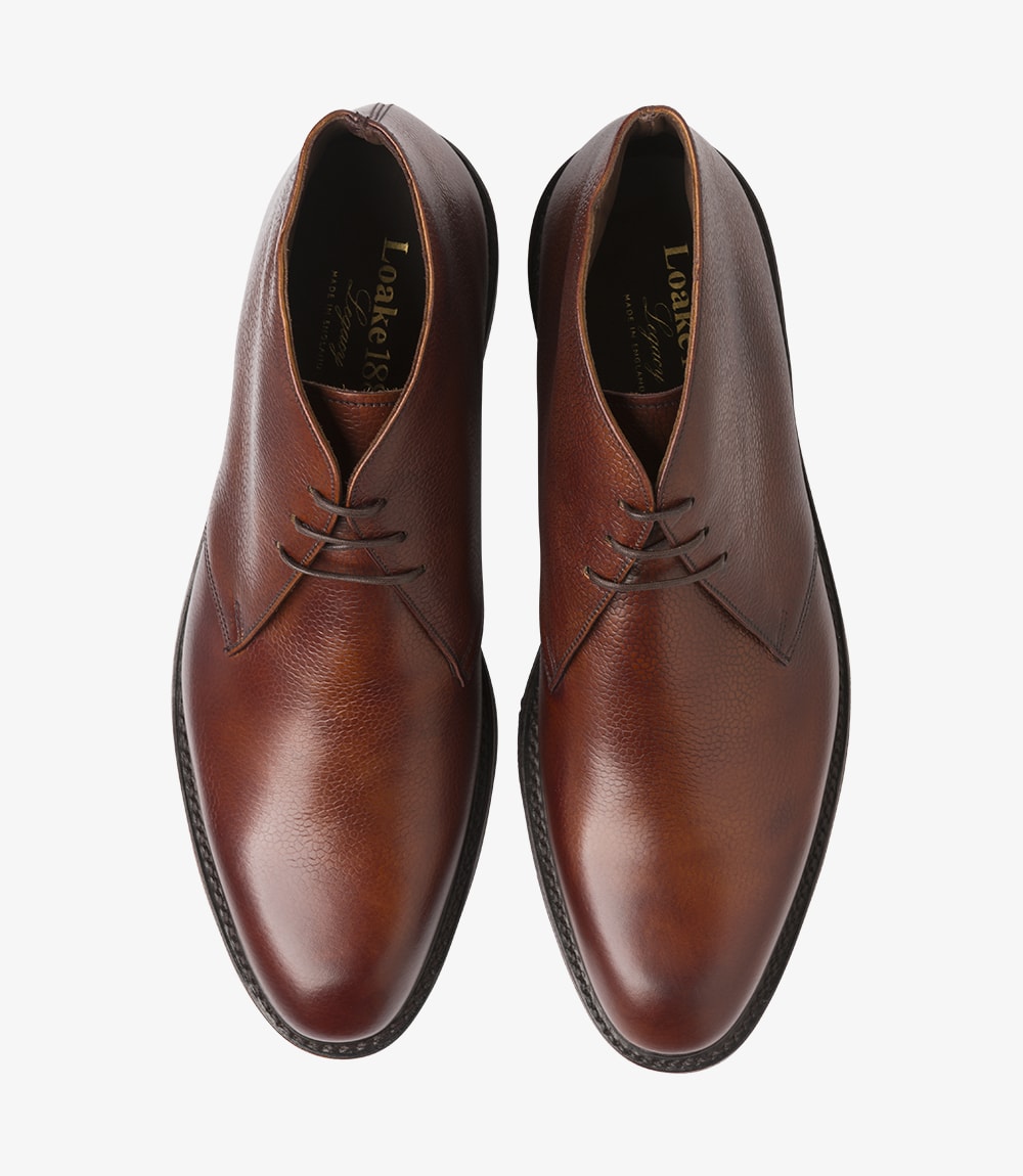 Loake Lytham Chukka boot - Oxblood Grain