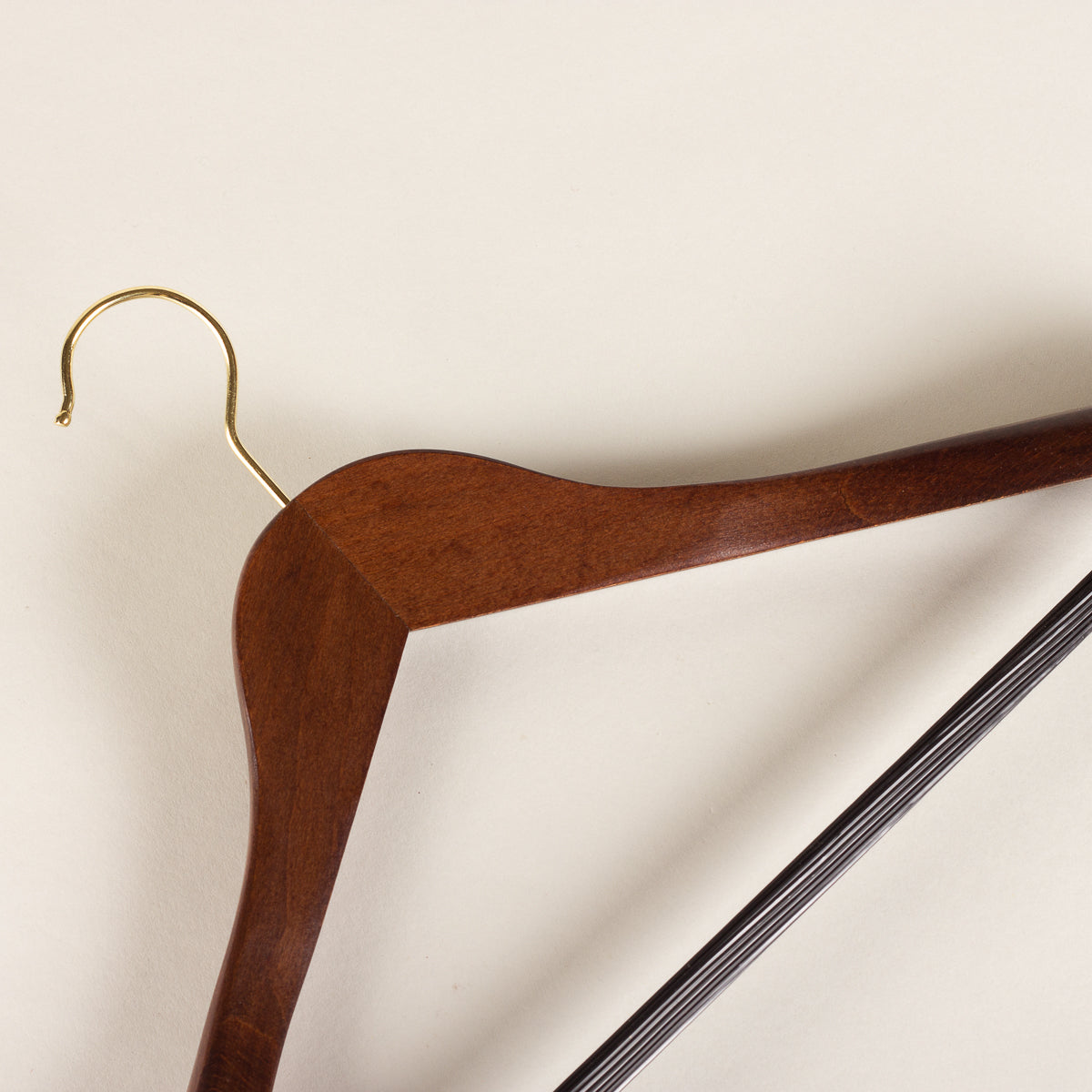 Suit and jacket hanger beechwood brown varnish