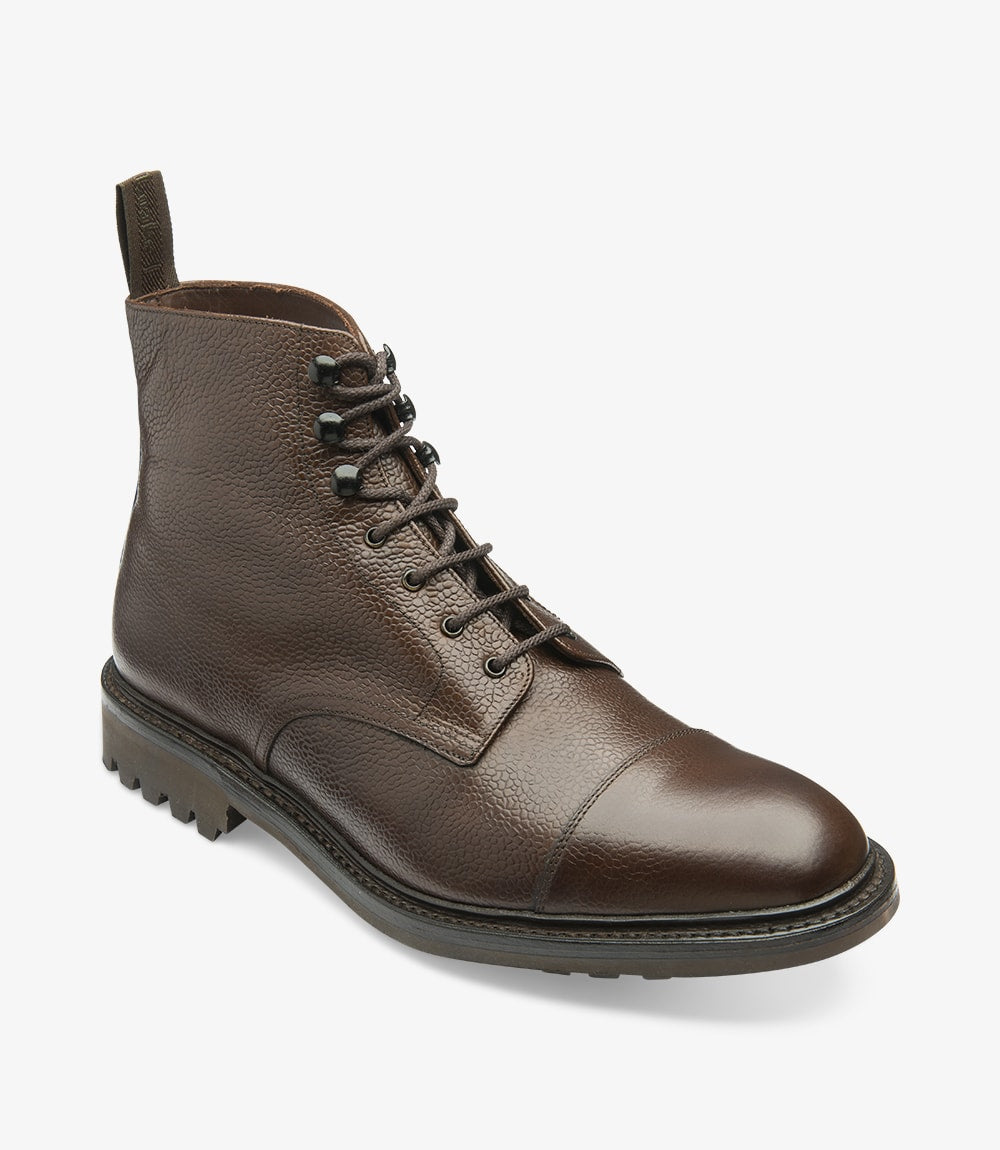 Loake Sedbergh Derby boot - dark brown Grain